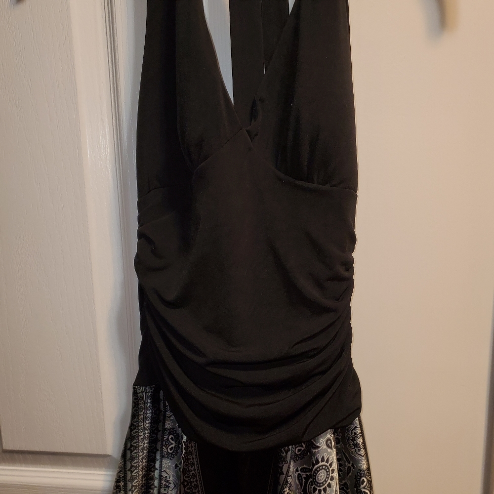halter dress handkerchief bottom
